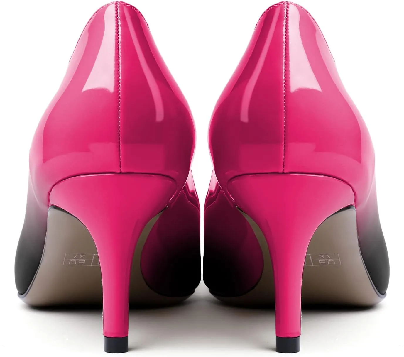 Mettesally Women's Kitten Heels Pumps Pointed Closed Toe Comfort Mid Heels Slip On Wedding Party Casual Office Dress Shoes