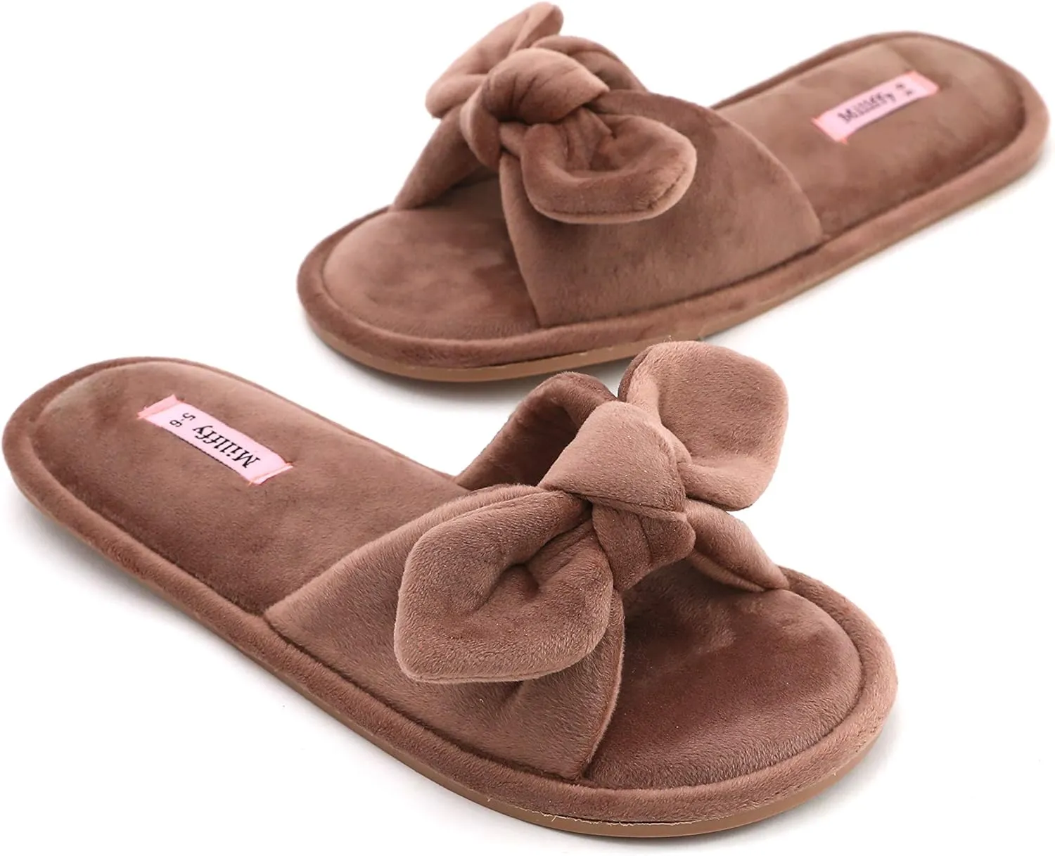 Millffy Summer Slippers for Women Indoor Open Toe Slippers Kawaii Cotton Bedroom Slippers for Womens Sandal Slippers
