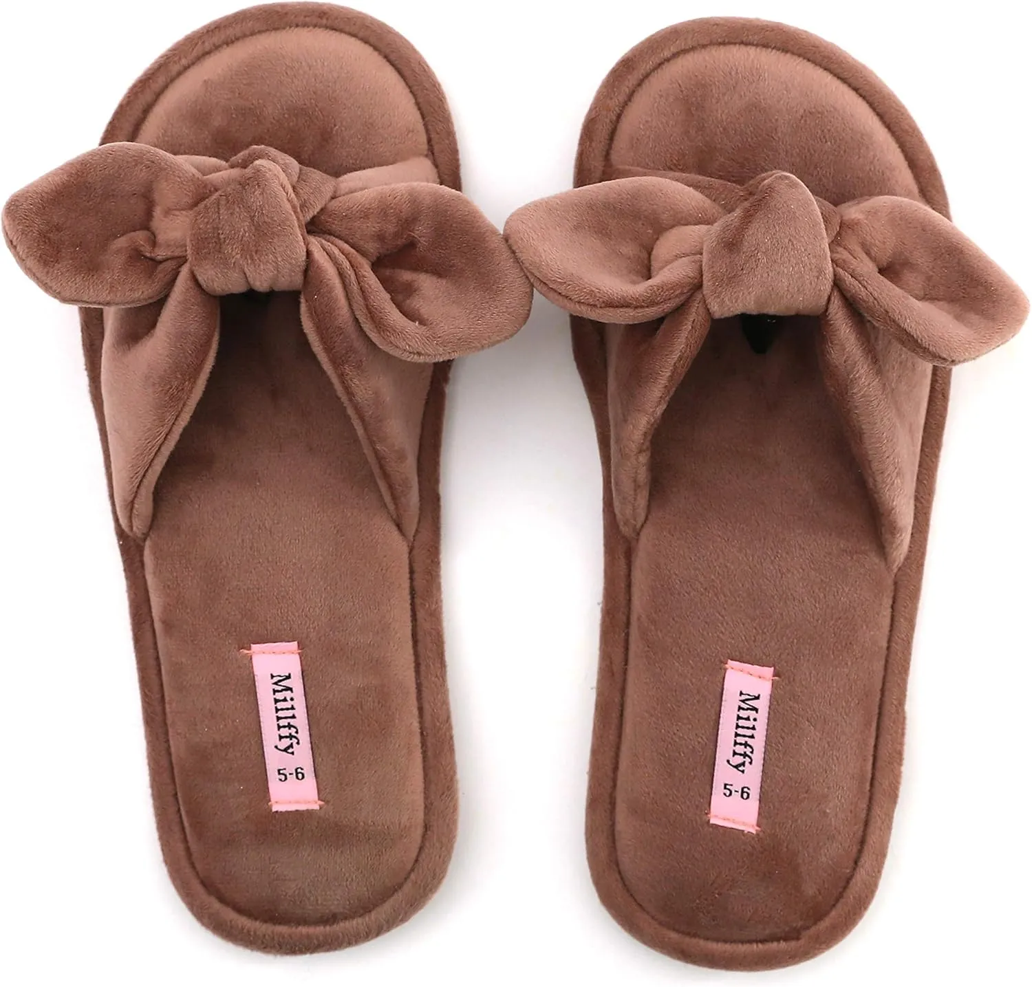 Millffy Summer Slippers for Women Indoor Open Toe Slippers Kawaii Cotton Bedroom Slippers for Womens Sandal Slippers