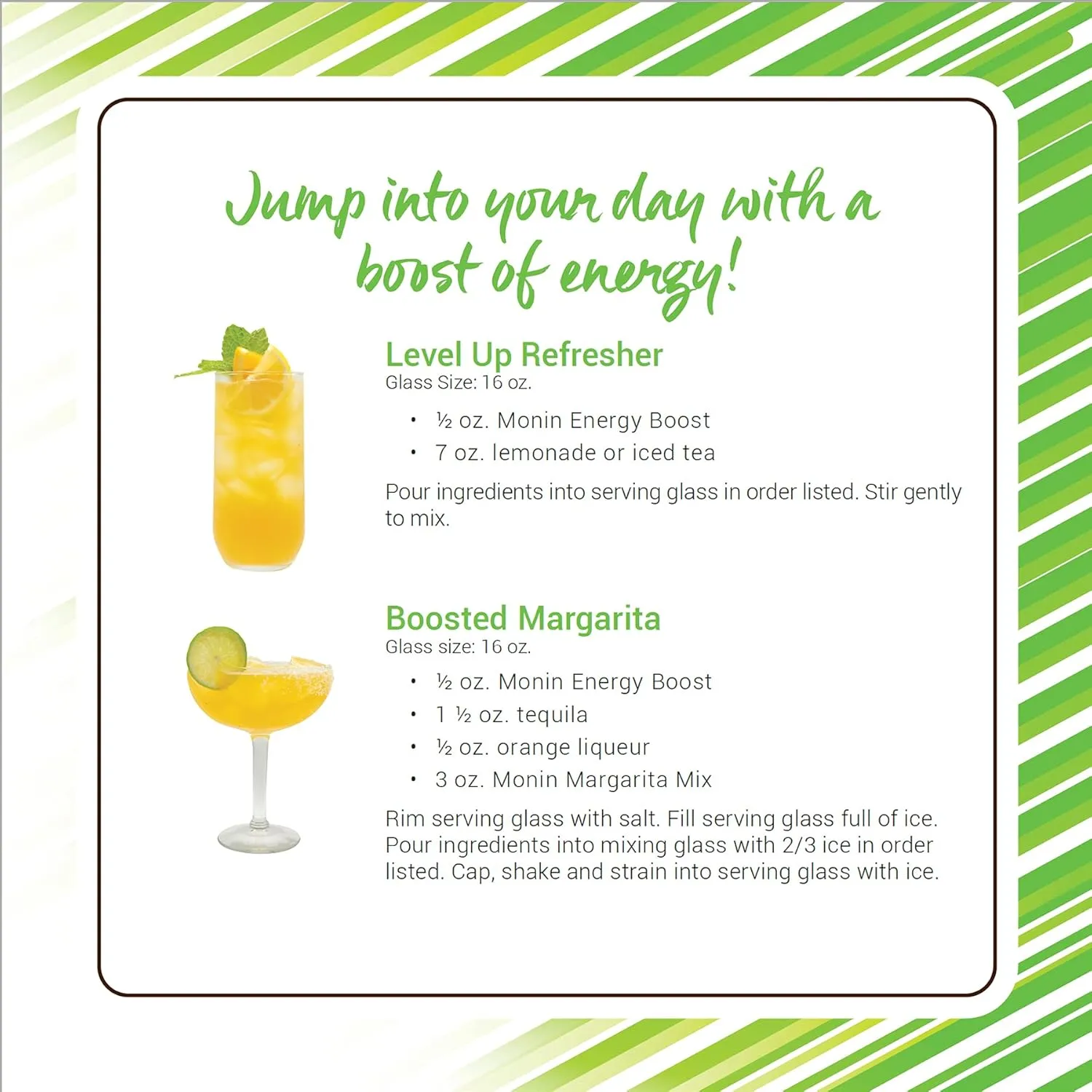 Monin - Energy Boost, Liquid Energy Supplement, Subtle Tea Flavor, Zero Added Sugar, Great for Coffee, Soda, & More, Low-Calorie, Contains Natural Caffeine, Gluten-Free, Clean Label (1 Liter   Pump)