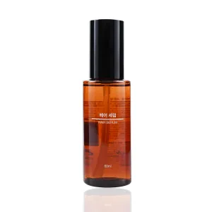 Mu-ji Korean Hair Serum 80ml - Hair Serum for Frizzy and Damaged Hair - Anti Frizz with 5 Vegetable Oils & Multi-Protein Complex - Intense Moisture & Elasticity - Warm Citrus Scent - Non-Greasy