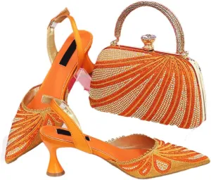 Multi-Texture Wedding Heels Purse African Italian Fusion Bridal Accessories