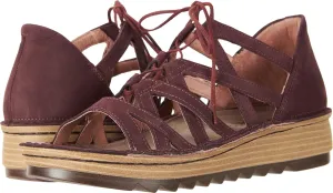 NAOT Footwear Women's Yarrow Lace up Sandal Violet Nubuck 7 M US