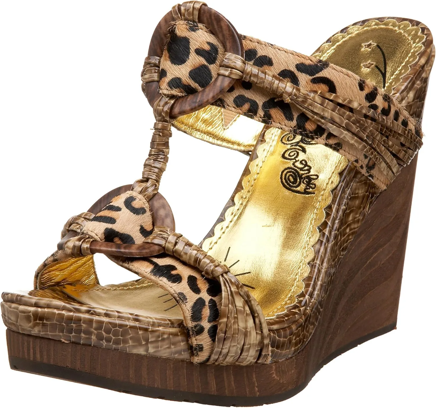Naughty Monkey Women's Wood Chuck 2 Wedge Sandal