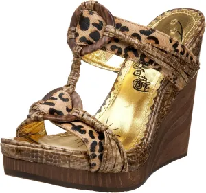 Naughty Monkey Women's Wood Chuck 2 Wedge Sandal
