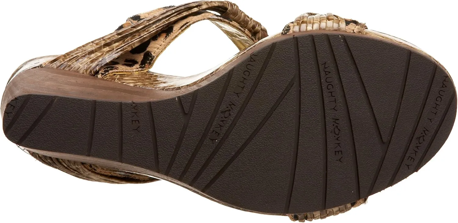 Naughty Monkey Women's Wood Chuck 2 Wedge Sandal