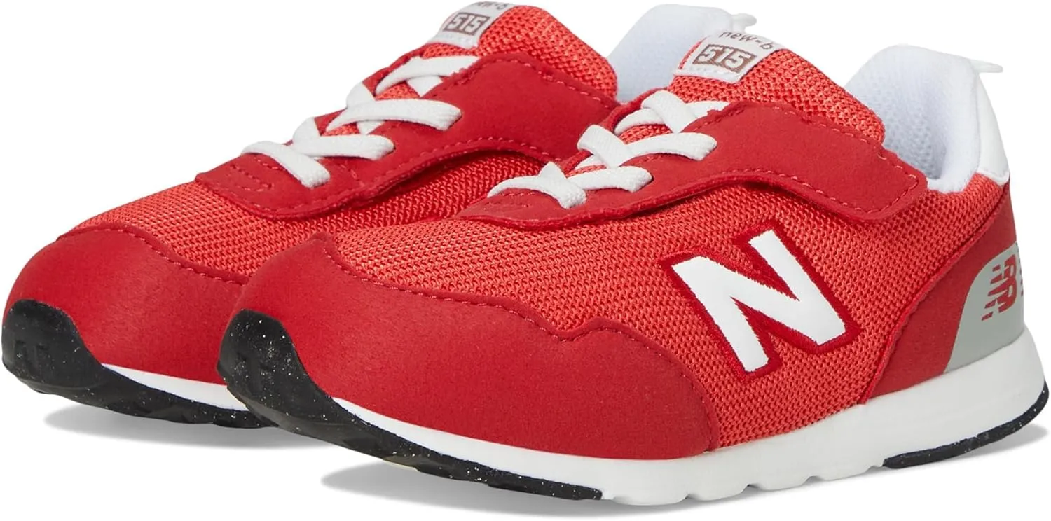 New Balance Kids 515 V1 New-b Hook and Loop Sneaker, Team Red/Blast Red, 5.5 Wide US Unisex Toddler
