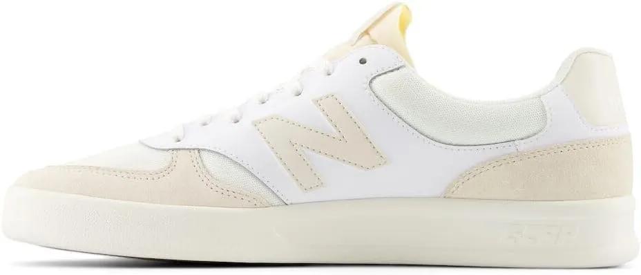New Balance Men's 300 V3 Court Sneaker, White/Sea Salt/Linen, 15 Wide