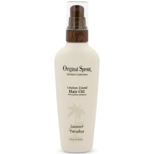 Original Sprout Luscious Island Hair Oil for All Hair Types, Non-Greasy & Lightweight Formula with Coconut & Linseed Oil, Helps Hydrate & Tame Frizz, Vegan and Sulfate Free, Travel Size, 3 fl oz