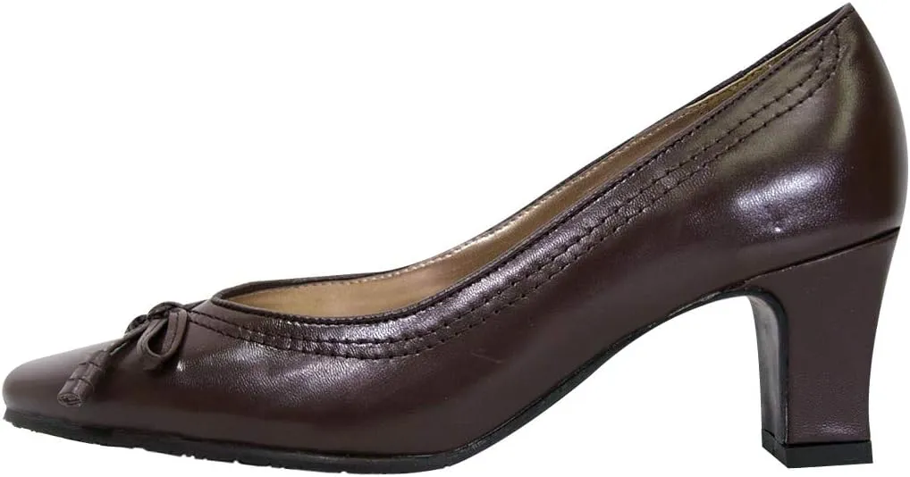 Peerage Cynthia Women's Wide Width Loop Bow Tie Tassel Dress Pumps