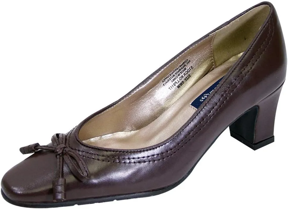 Peerage Cynthia Women's Wide Width Loop Bow Tie Tassel Dress Pumps