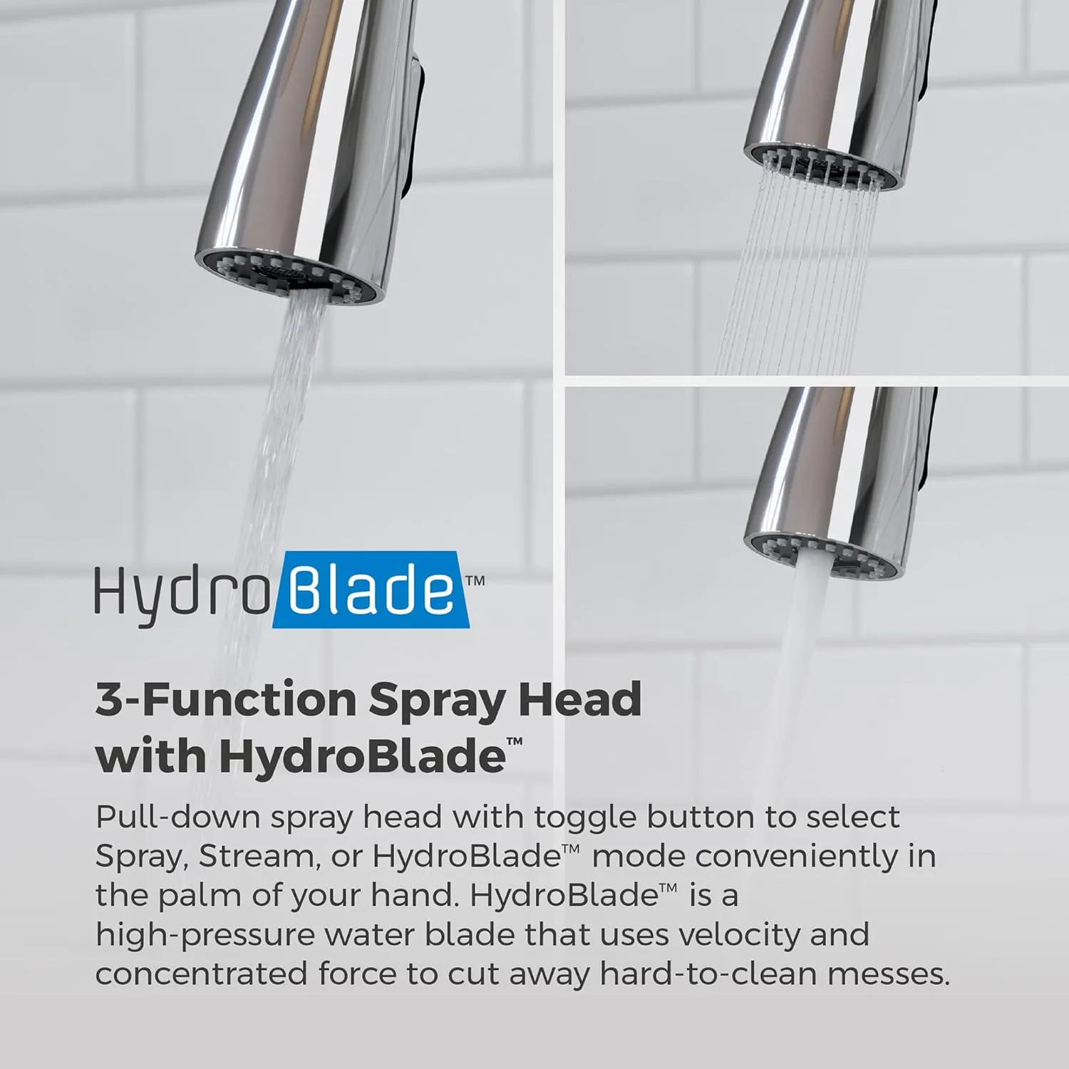 Pfister Miri 2.0 Kitchen Faucet with Pull Down Sprayer and Soap Dispenser, Single Handle, High Arc, Polished Chrome Finish, F5297MRRC