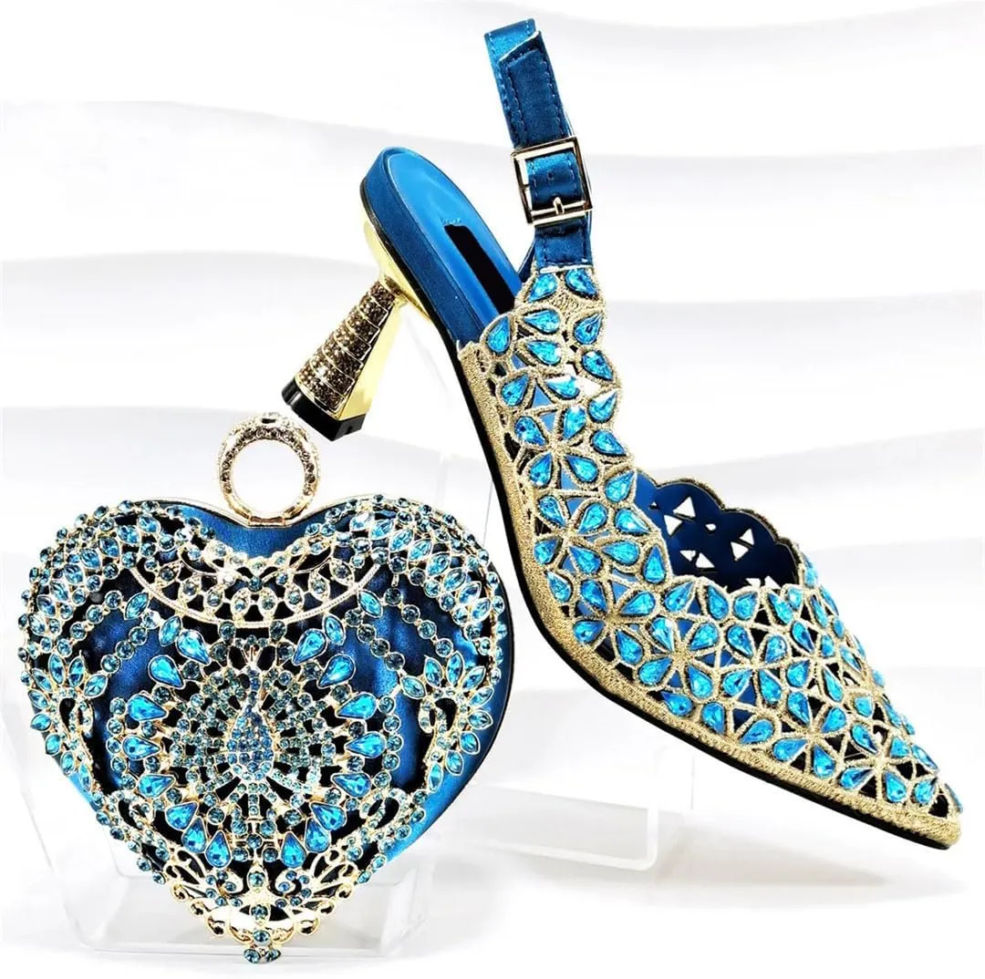 Platform Wedge Comfort Heels Bag Set Italian Designer Women’s Partywear