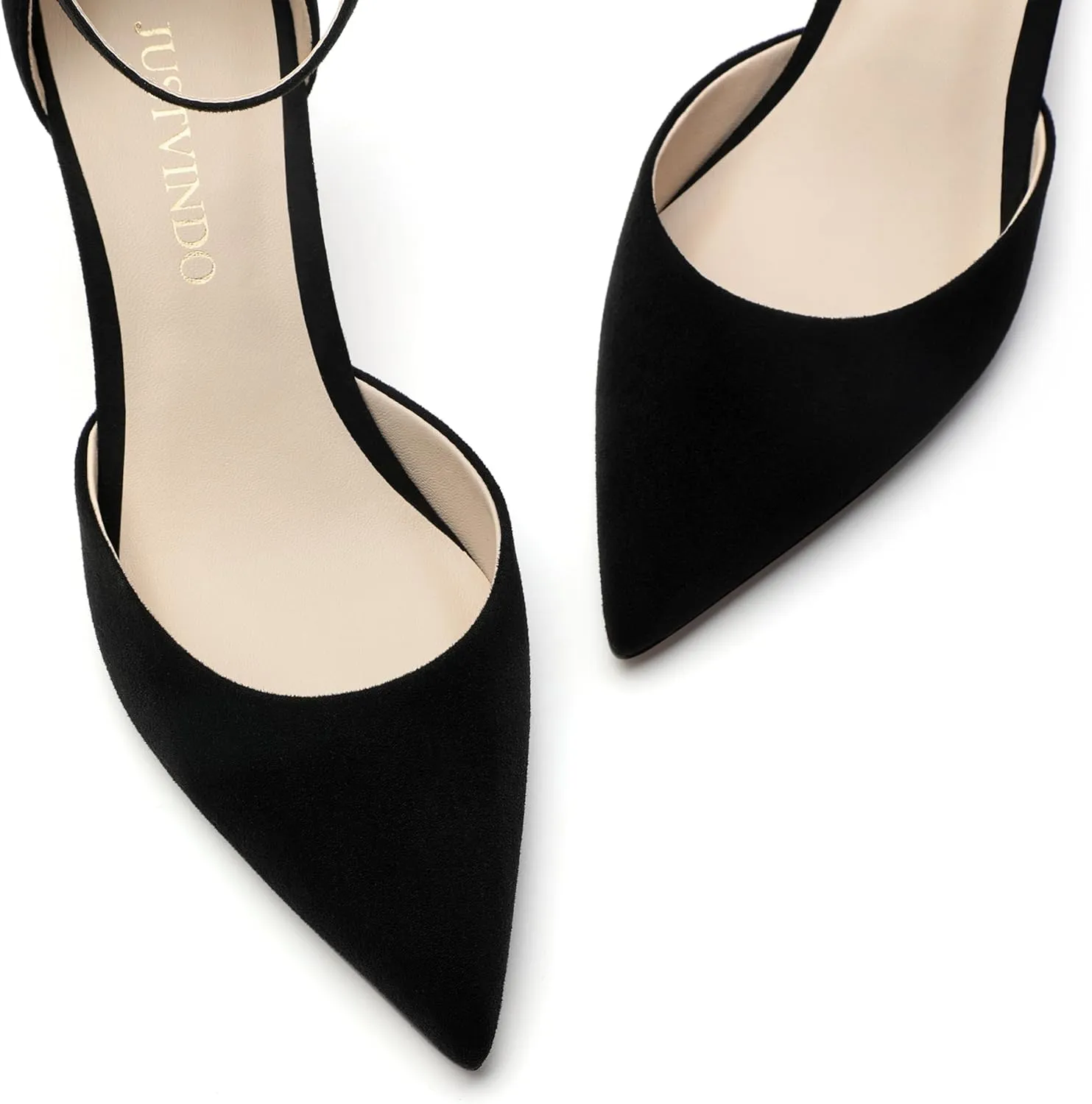 Pointed Closed Toe Heels for Women, Women's Ankle Strap Pumps, Wedding Party Office Business Work Dress Shoes