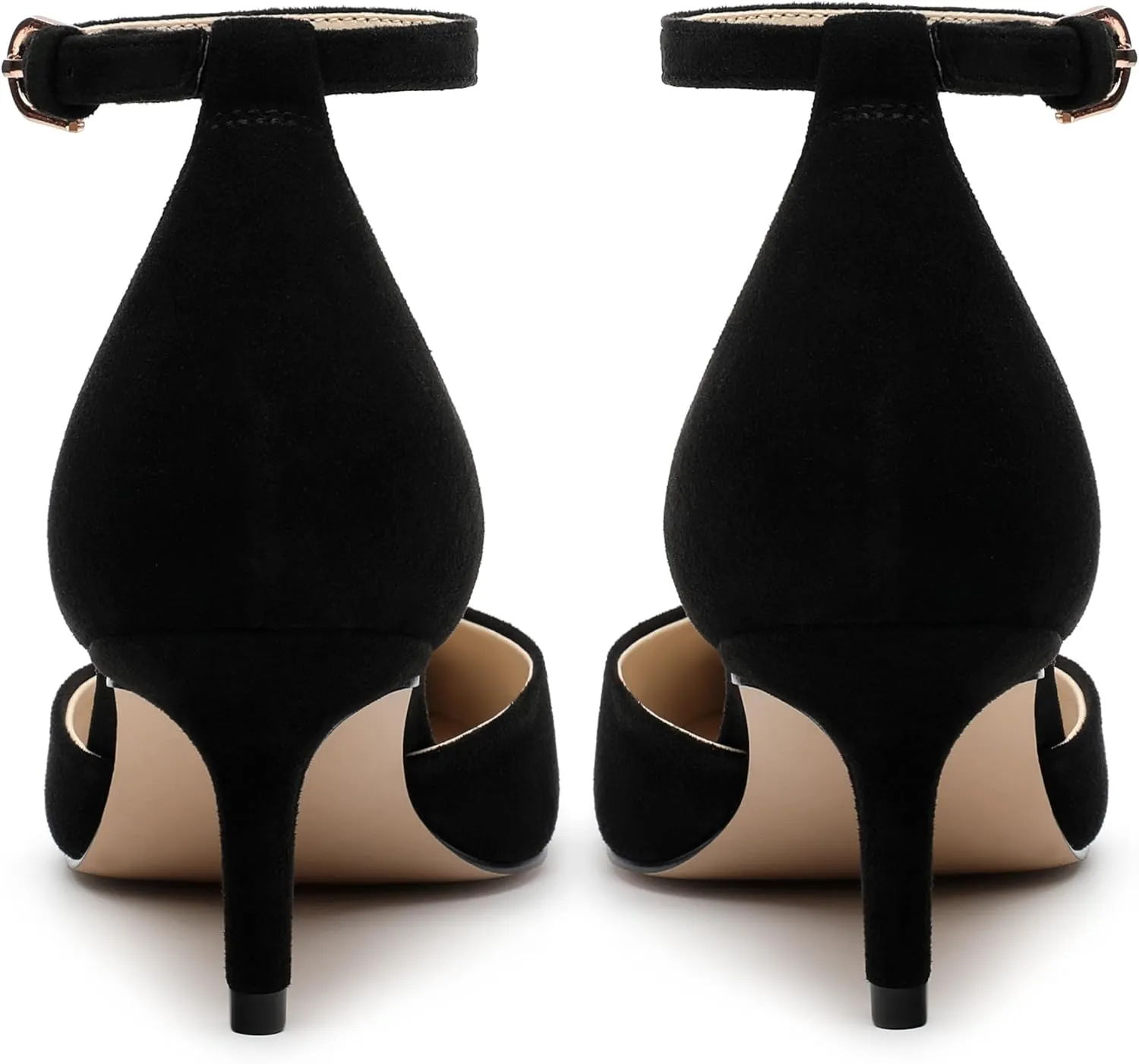 Pointed Closed Toe Heels for Women, Women's Ankle Strap Pumps, Wedding Party Office Business Work Dress Shoes