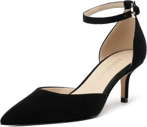 Pointed Closed Toe Heels for Women, Women's Ankle Strap Pumps, Wedding Party Office Business Work Dress Shoes