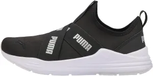 PUMA Women's Wired Run Slip On Sneaker Black/Slvr 10 Medium US