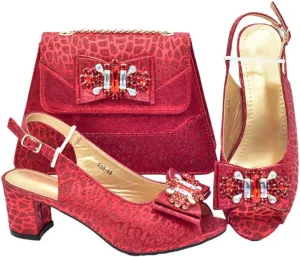 Rhinestone Floral Pumps Purse Wedding Party Luxury Accessories