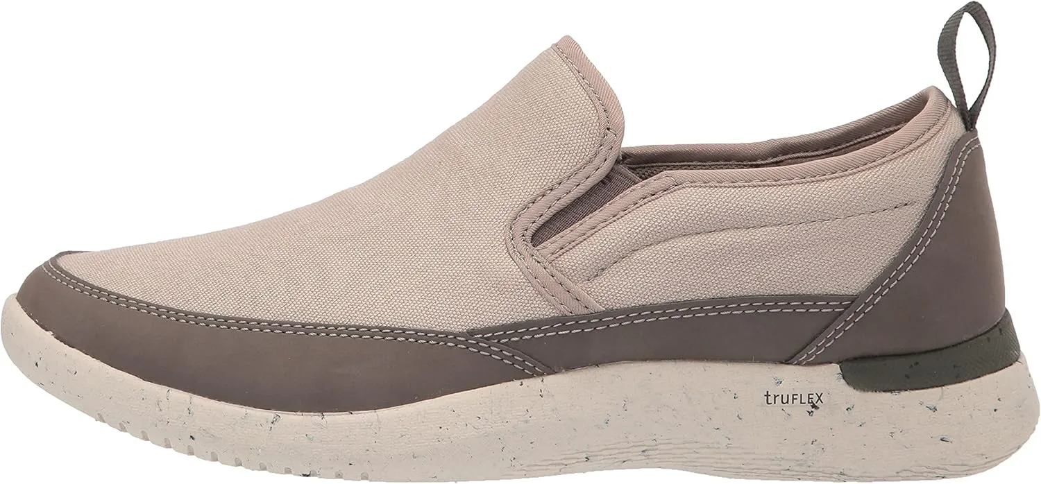 Rockport Men's Truflex Fly Slip on Mudguard Sneaker, Stone Multi, 7 Wide