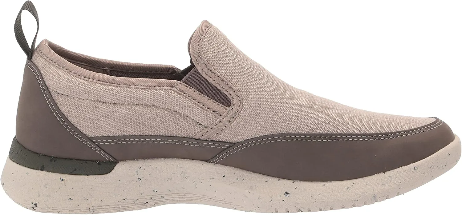 Rockport Men's Truflex Fly Slip on Mudguard Sneaker, Stone Multi, 7 Wide