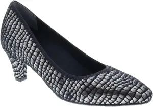 Ros Hommerson Womens Karat Classic Patterned Leather Cushioned Dress Pumps - 2 inch Heel