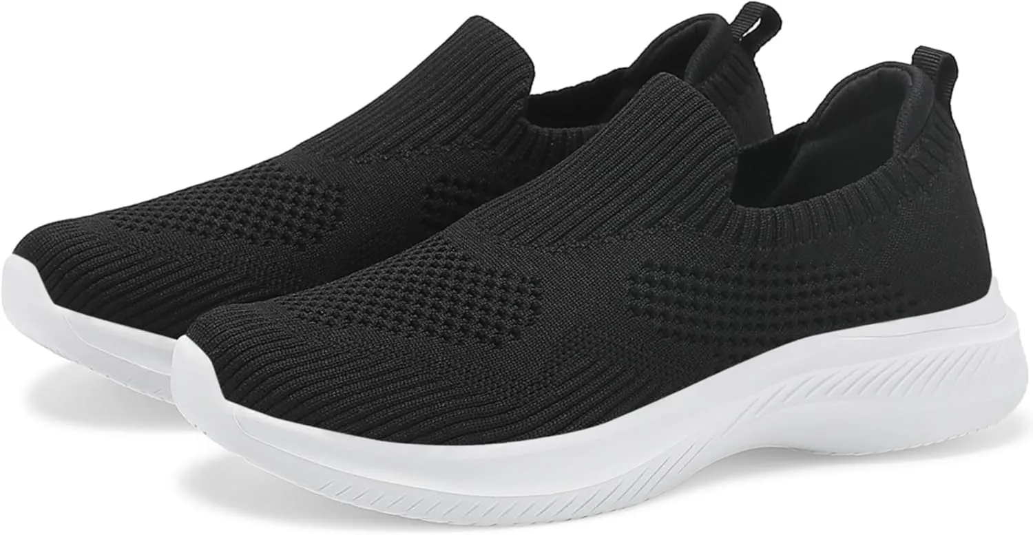 Santiro Slip On Shoes Women Tennis Shoes Comfort Lightweight Walking Sneakers