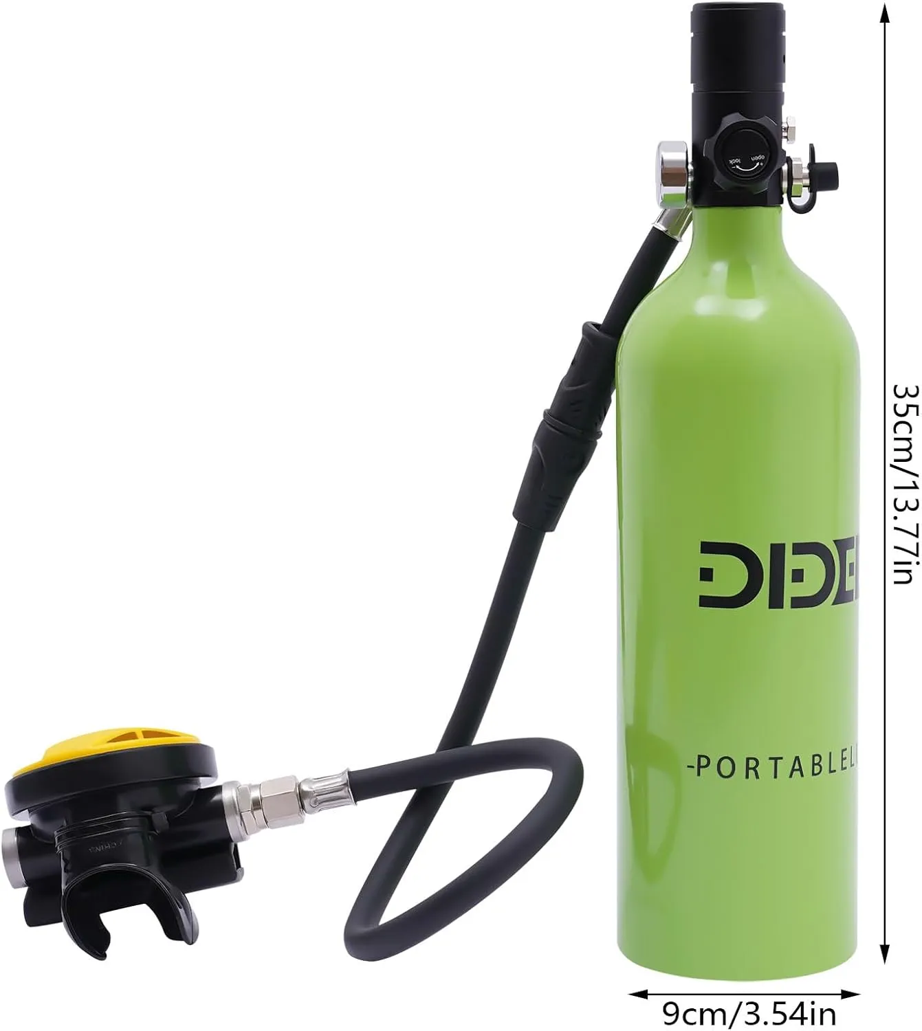 Scuba Diving Tank, 1L Mini Scuba Tank Support About 15-20 Minutes Underwater Breathing Portable Diving Oxygen Tank Kit for Emergency Rescue Underwater Exploration