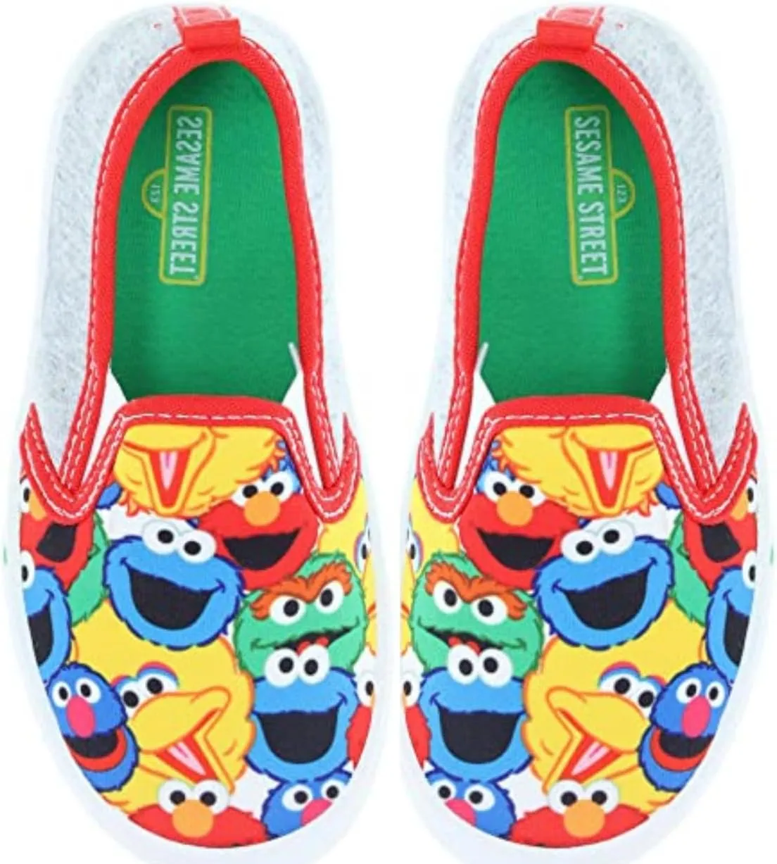Sesame Street Elmo Shoes,Slip On Sneaker Toddler,Indoor Outdoor Bottom,Toddler Size 5 to 10