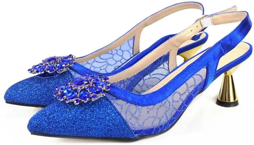 Shimmering Crystal Bridal Pumps Purse African Designer Wedding Accessories