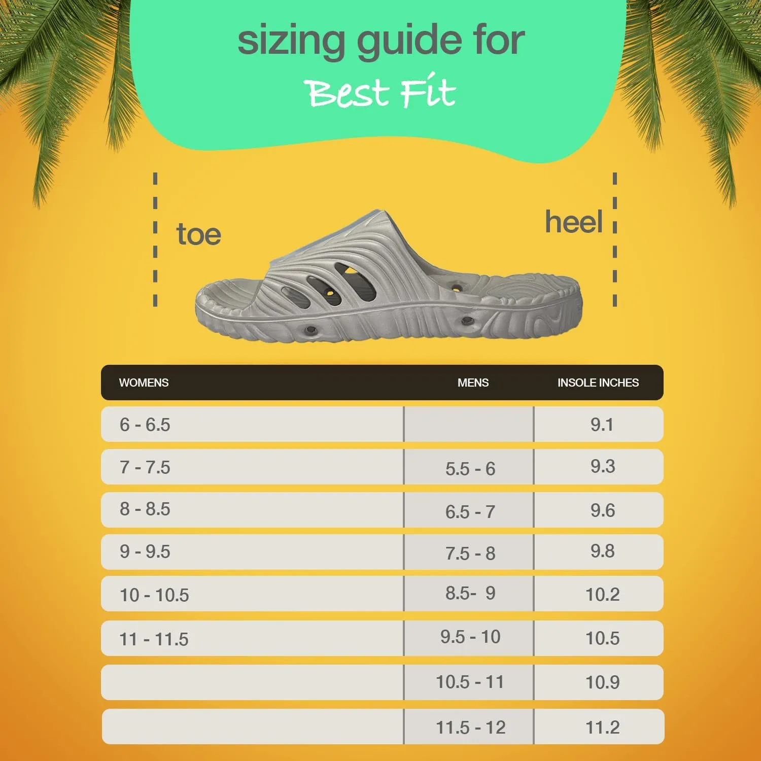 Shower Shoez Mens and Womens Non-Slip, with Side Drain Holes and Arch Support, Gym, Pool, Beach, Dorm Shower Sandal Slides
