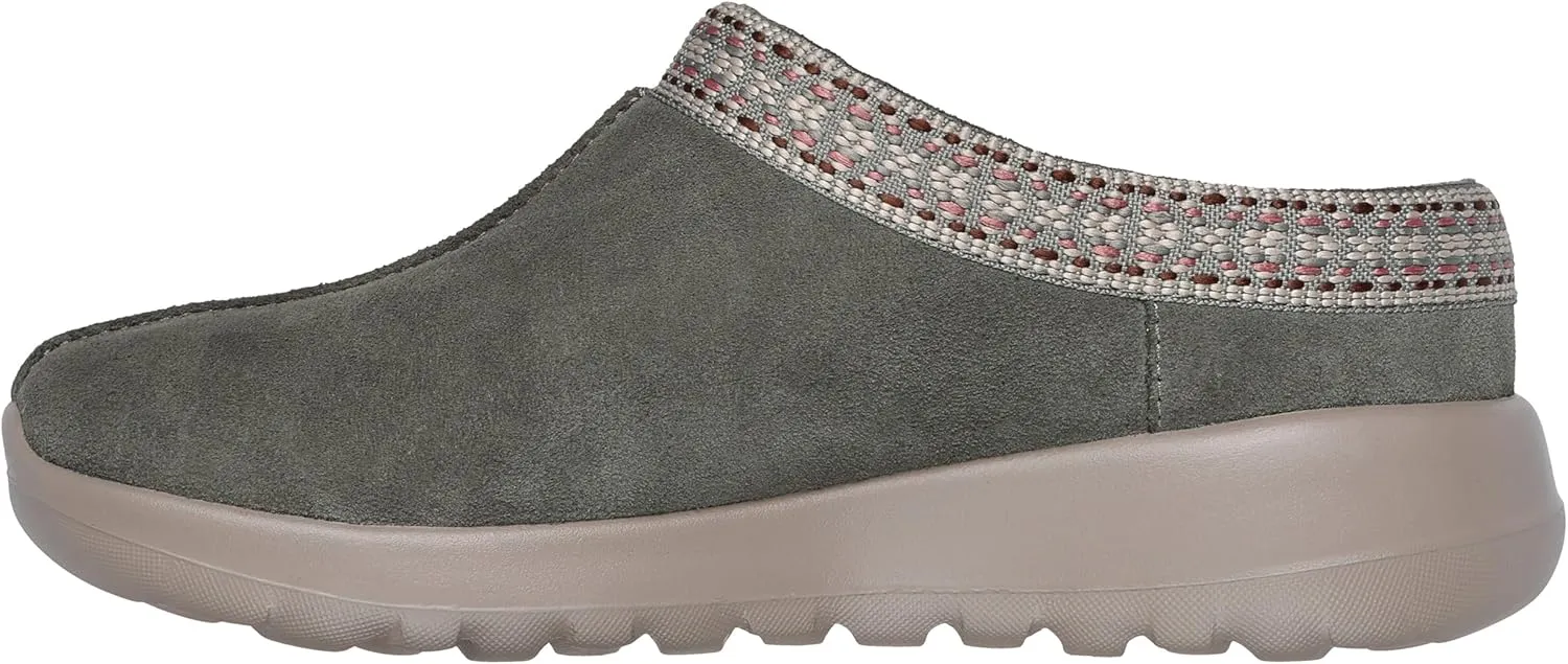 Skechers Women's Onthego Joy Suede Mule W Artisanal Detail