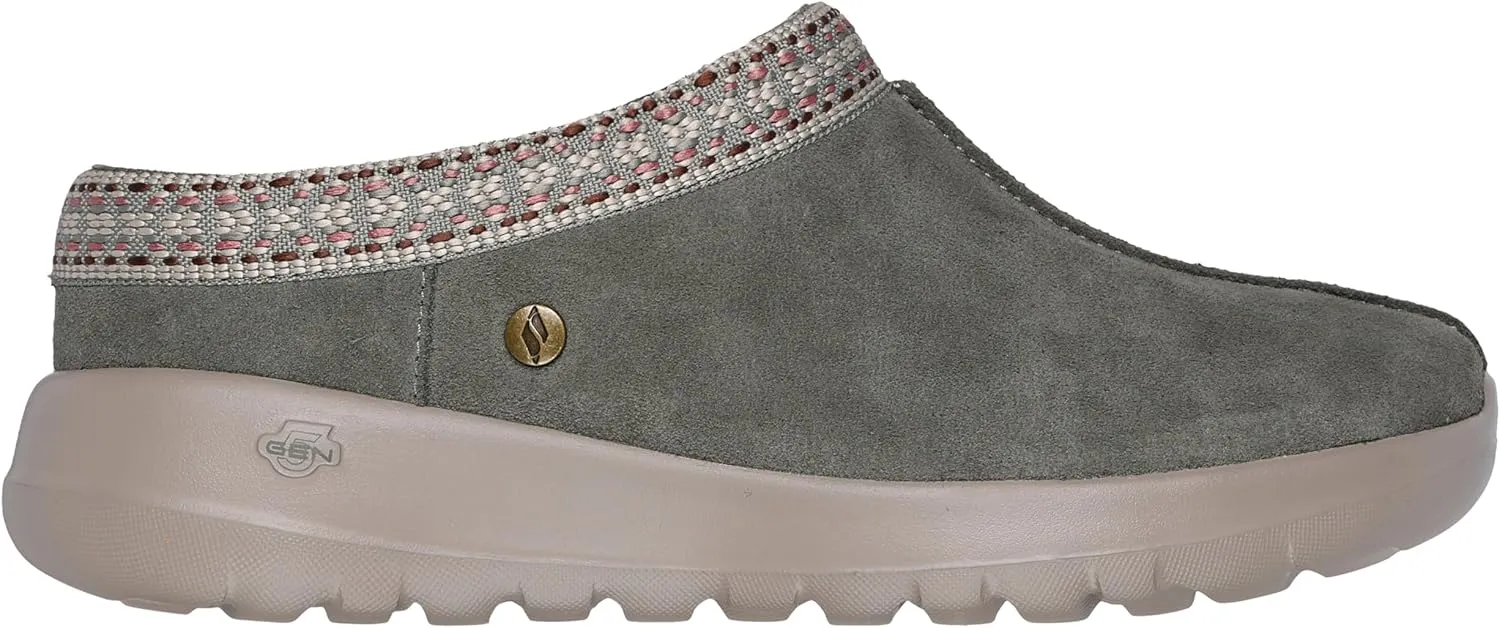 Skechers Women's Onthego Joy Suede Mule W Artisanal Detail