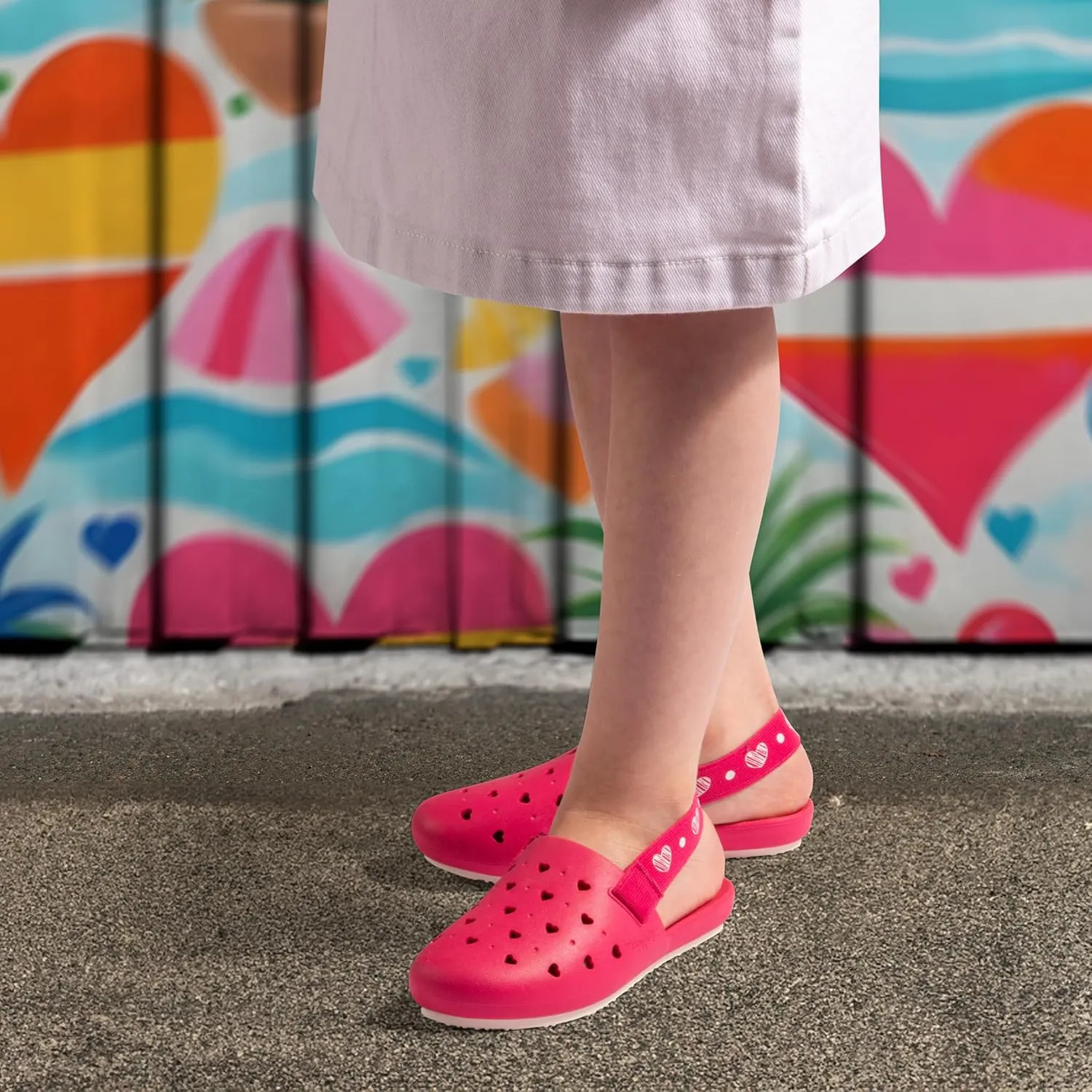 Slingers Juvenile Kids Water Shoe Mule Slingback - Girls Pool Slide/Washable Sandal Flats.