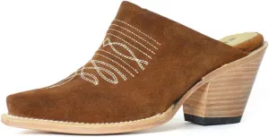 Stetson Women's Reed Mules Snip Toe Brown 8 1/2 M US