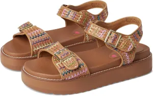 Steve Madden Girls Shoes Girls Gal Wedge Sandal, Cognac Multi, 5 Big Kid