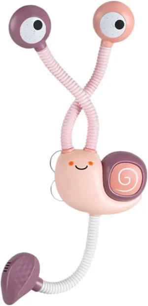 Toyvian Upgrade Electric Shower Baby Bath Toys, Cartoon Snail Double Sprinkler Bathtub Tub Water Toys for Toddlers - Battery Style, Random Color