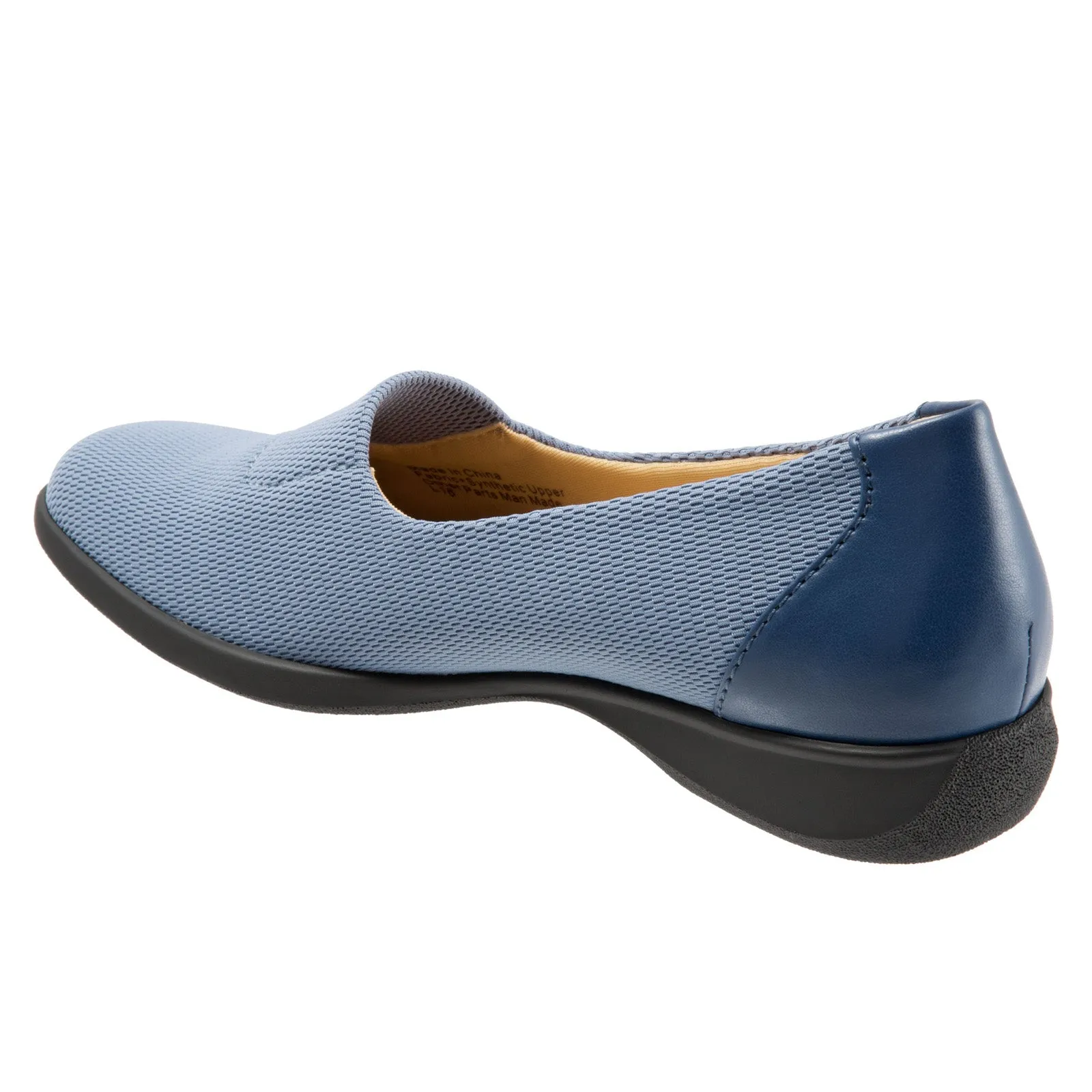 Trotters Jake T1464-433 Womens Blue Mesh Slip On Loafer Flats Shoes