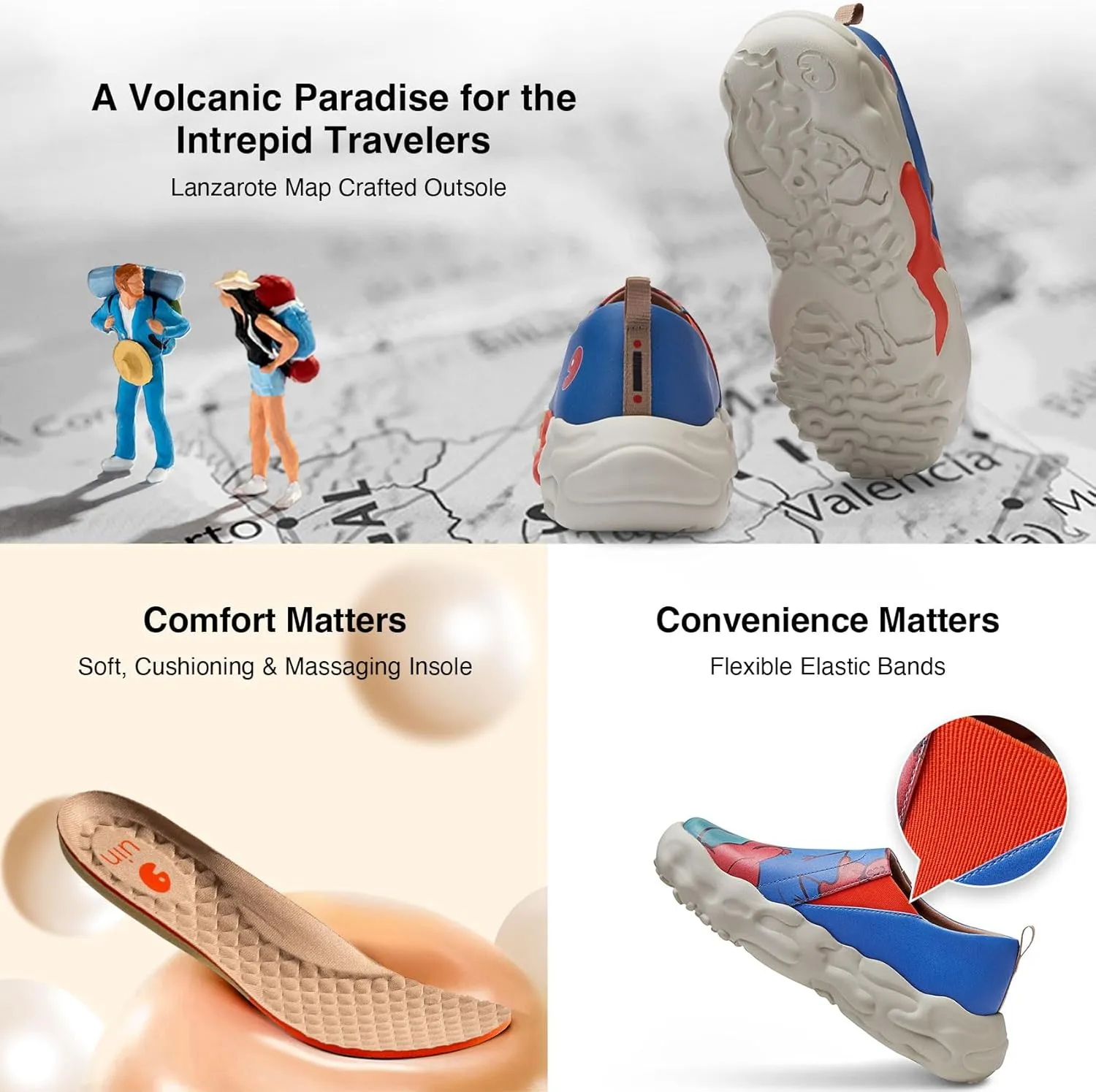 UIN Women's Walking Travel Shoes Casual Slip On Loafers Lightweight Art Painted Fashion Sneaker Toledo ⅩⅢ