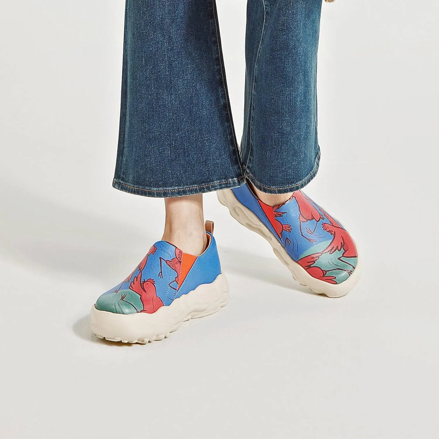 UIN Women's Walking Travel Shoes Casual Slip On Loafers Lightweight Art Painted Fashion Sneaker Toledo ⅩⅢ