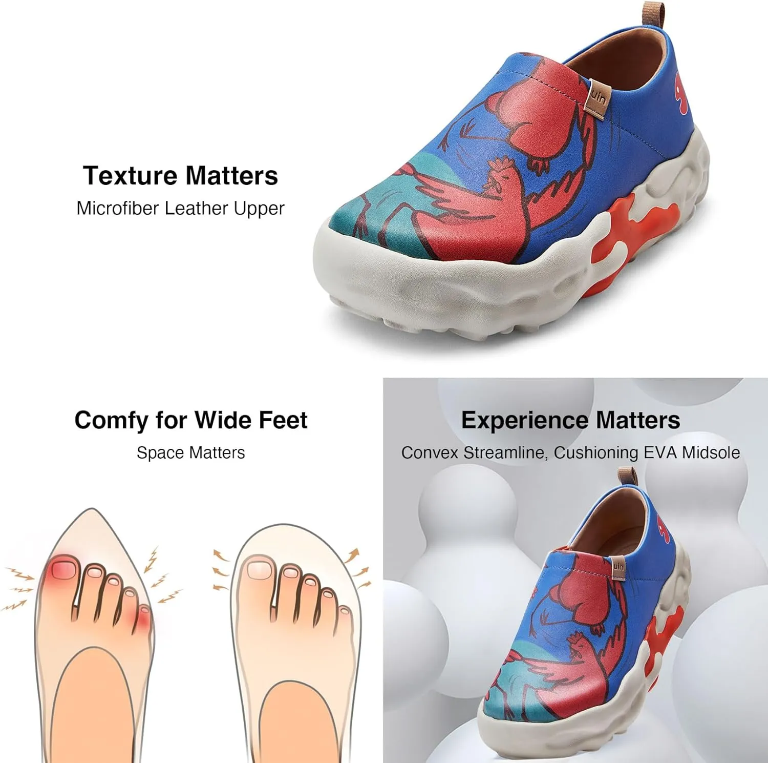 UIN Women's Walking Travel Shoes Casual Slip On Loafers Lightweight Art Painted Fashion Sneaker Toledo ⅩⅢ