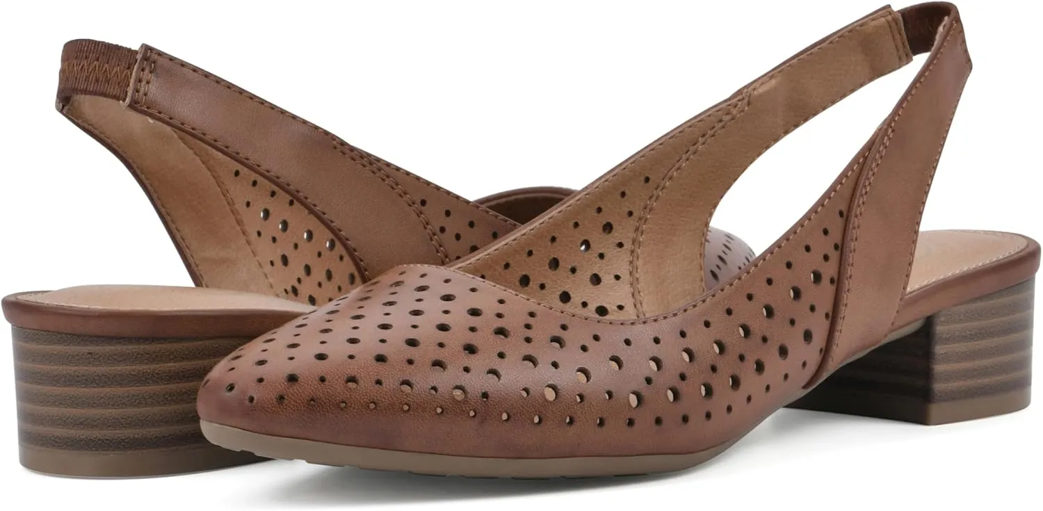 WHITE MOUNTAIN Women's Boronic Low Block Heel
