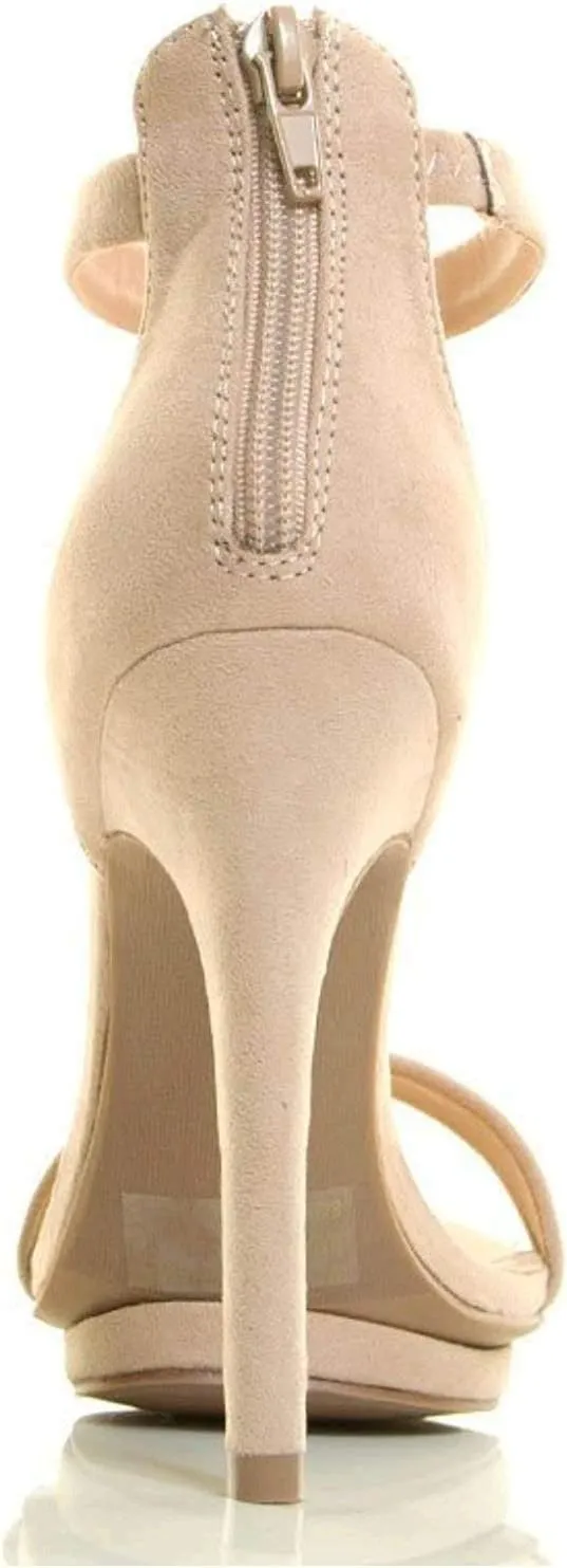 Wild Diva Women's Ankle Strap Heeled Sandal