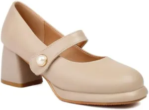 Women Platform Mary Jane Pumps Shoes Square Toe Chunky High Heels