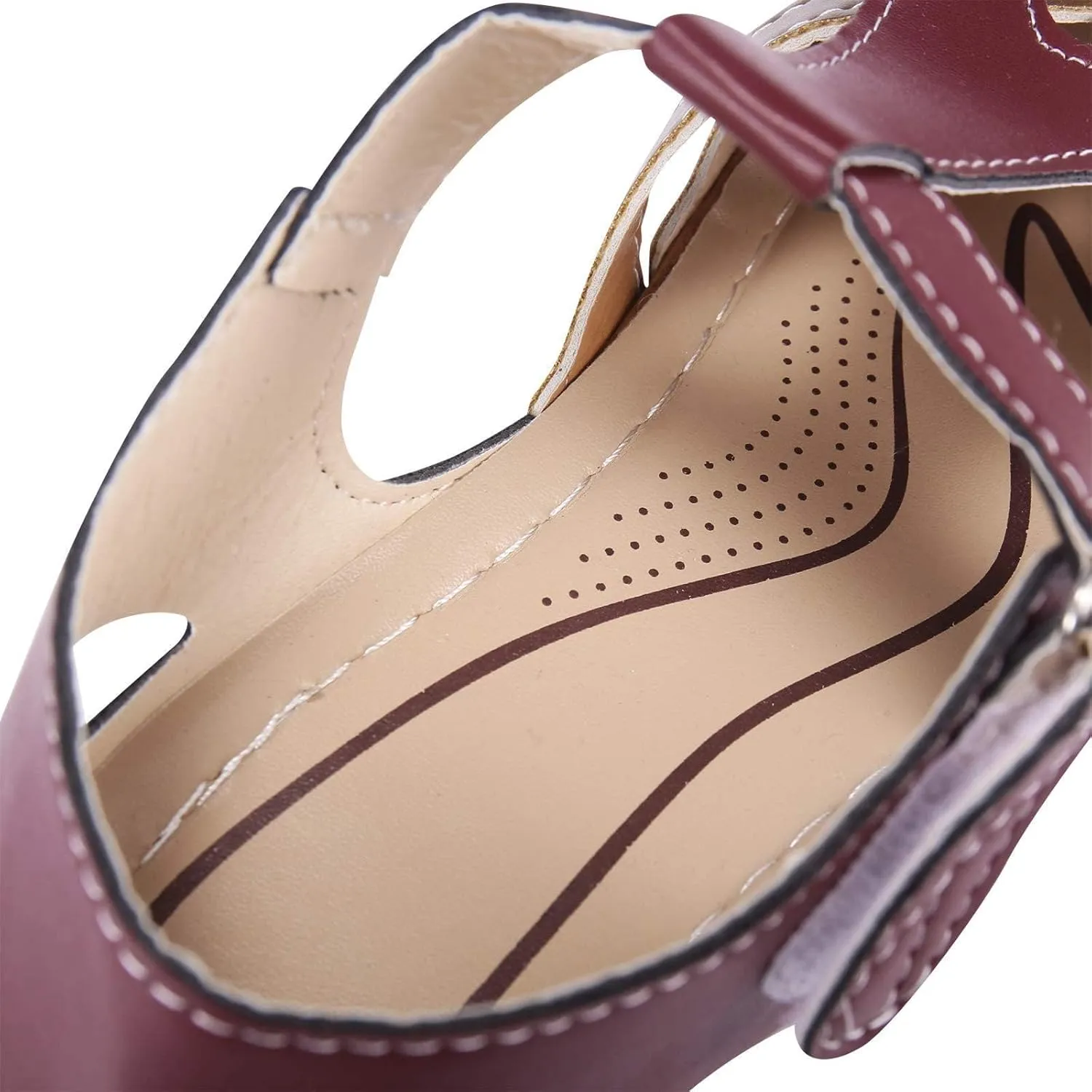 Women'S Ankle Strap Closed Toe Orthopedic Sandals Comfy Wedge Platform Beach Hook and Loop Gladiator Sandals Casual Bohemia Outdoor Hollow Sandals