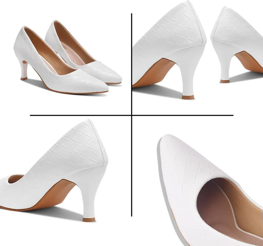Women’s Classic Black Heels – Pointed Toe High Heel Pump – Elegant Stiletto Heels for Office, Party, or Evening Wear