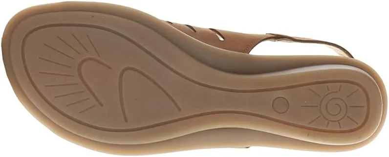 Womens Elanie Cut-Outs Slingback Casual Sandals Casual Low Heel 1-2" - Brown