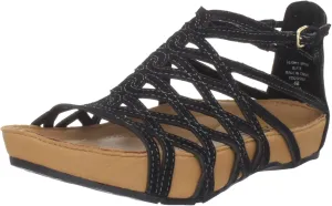 Women's Exquisite T-Strap Sandal,Black,7 M US