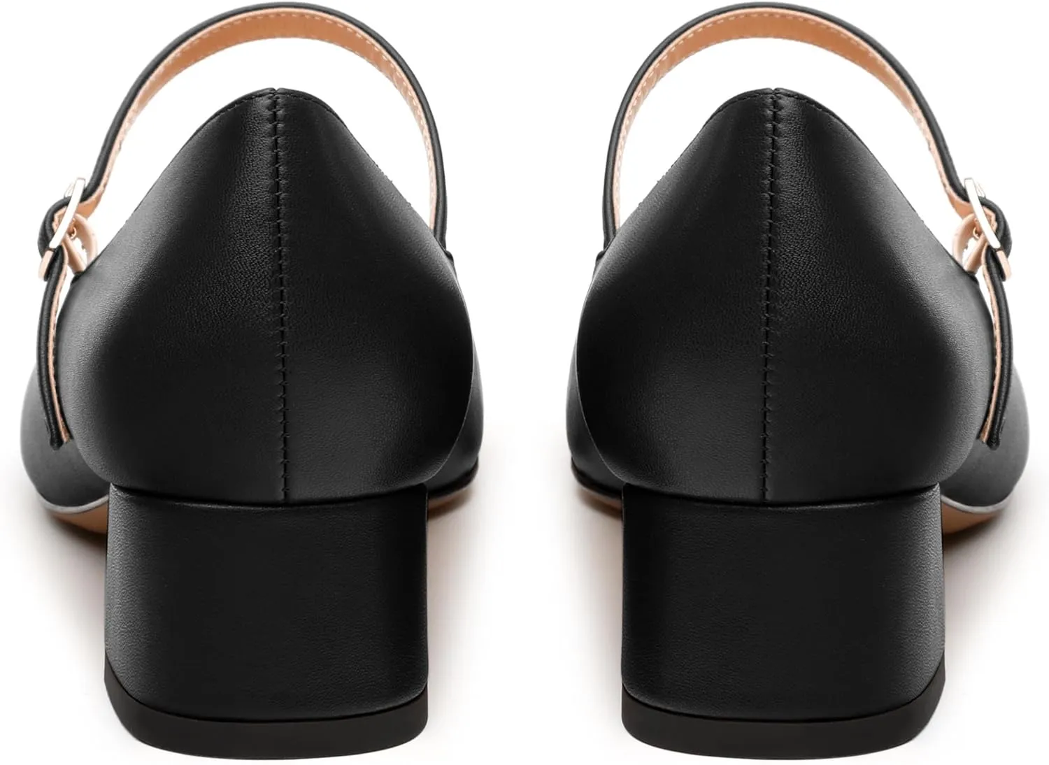 Women's Mary Jane Pumps With Low Block Heel and Square Toe - 1.3" Daily Shoes