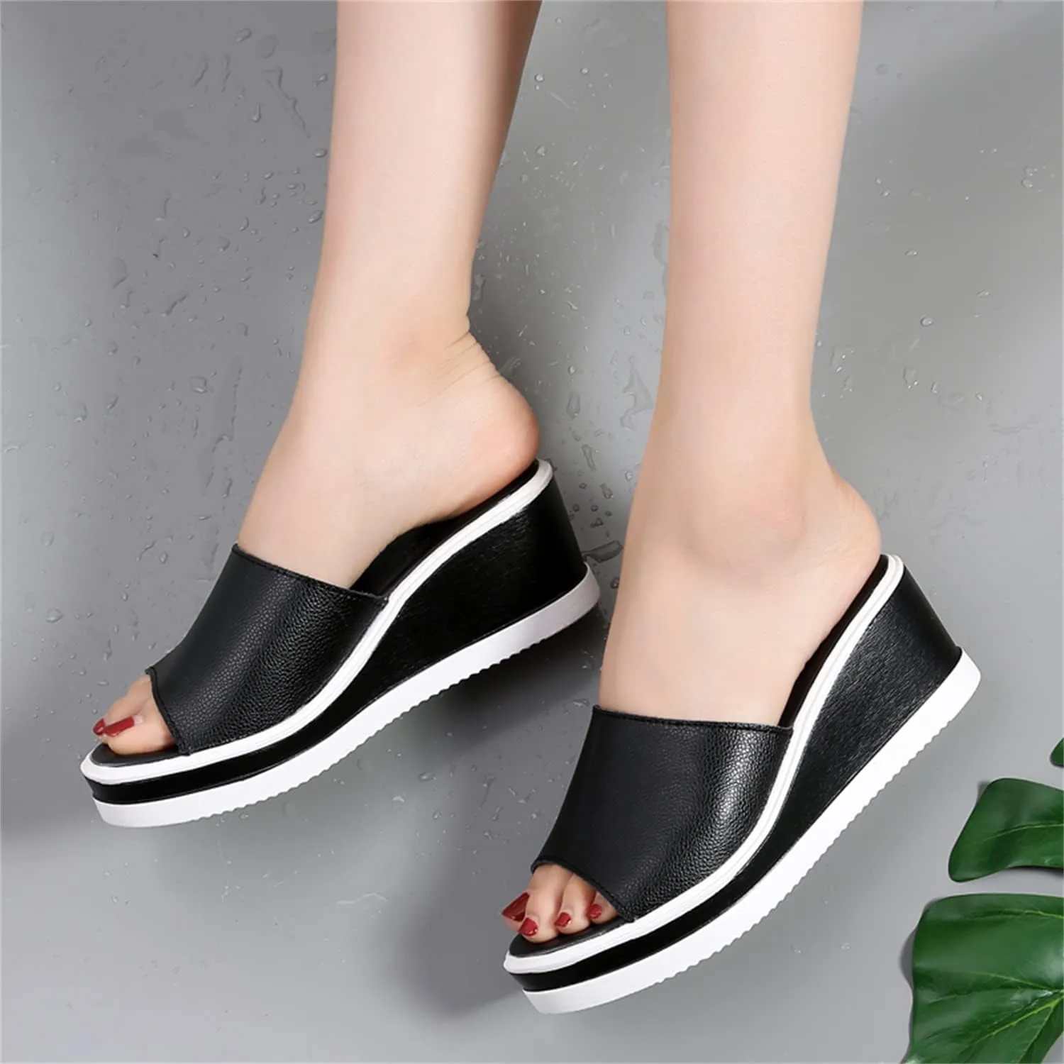 Women's Platform Sandals Casual Fashion Wedge Summer Beach Shoes Comfortable and lightweight slippers for women