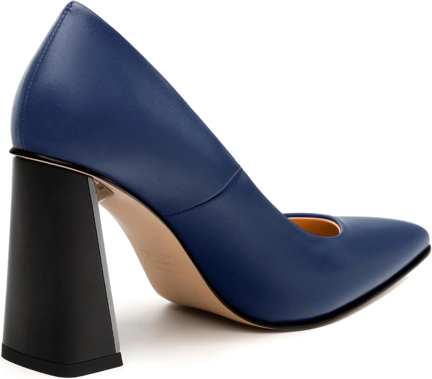 Womens Pumps, Pointed Closed Toe High Heels, Slip On Fashion Chunky Heel Work Dress Office Wedding Party Shoes